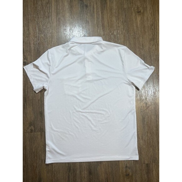 Vuori Strato Tech Polo Shirt Mens Medium White Short Sleeve *Flaw - Picture 6 of 8
